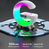 Smart Alarm Clock Wake Up Light Sound Machine Bluetooth Speaker Wireless Charger