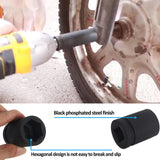19pcs 1/2''Drive Deep Impact Socket Tool Set Metric Garage Workshop Tools 8-36MM