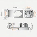 Mechanical Password Lock Hasp – Keyless Combination Cabinet Drawer Door Lock