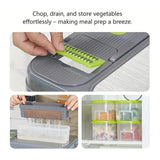 21PCS Vegetable Chopper Set w/ Slicer Grater Basket Board Kitchen Tool Kit