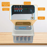 12/24 Egg Incubator Fully Automatic Digital Led Turning Chicken Eggs Poultry