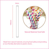 100-2000pcs Colourful Foil Paper Drinking Straws Bulk Packs for Festive Party