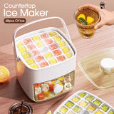 Countertop Ice Maker Machine 48pcs Capacity Food-Grade Double-Layer