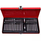 40-Piece Combination Hex Torx and Spline Socket Bits Set Metal Storage Box Set