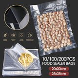 100pcs Vacuum Sealer Bags Precut Food Storage Saver Heat Seal Cryovac