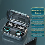 Wireless Bluetooth Earphones Headphones Earbuds Waterproof LED Display w/ Mic