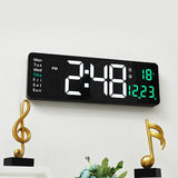 LED Large Big Jumbo Wall Desk Clock Digital Display With Calendar Temperature