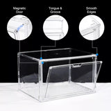 Foldable Shoe box,Clear Plastic Stackable Shoe Box,Clear Shoe Organizer