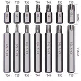 40-Piece Combination Hex Torx and Spline Socket Bits Set Metal Storage Box Set