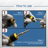 60mm Self-locking Drill Bit Holder 1/4 Inch Hex Shank Drill Bit Extension Holder