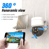 Solar Security Camera Battery Powered Outdoor Wireless WiFi CCTV PTZ Camera IP
