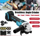Brushless Cordless Angle Grinder 125mm Cutting Polishing,18V Battery