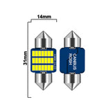 2X 31MM FESTOON 36SMD LED INTERIOR DOME MAP LIGHT BULB GLOBE 12V CAR 4WD