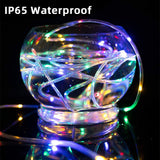 100 LED Solar Fairy String Rope Light Outdoor Waterproof Garden Decor Night Lamp