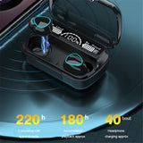 Wireless Bluetooth Earphones Headphones Earbuds Waterproof LED Display w/ Mic