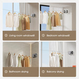 Retractable Wall Mounted Invisible Washing Clothes Lines Dry Rack Laundry Indoor