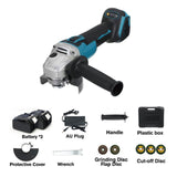 Brushless Cordless Angle Grinder 125mm Cutting Polishing,18V Battery