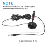 TV Antenna Portable Digital For Freeview Aerial Ariel Caravan Indoor 200Mile
