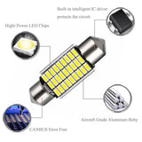 2PCS 31MM 30MM FESTOON 18SMD LED INTERIOR DOME MAP LIGHT BULB GLOBE 12V CAR 4WD