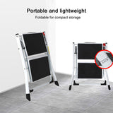 Folding Caravan Steps Double Portable Steady Stool Ladder Anti Slip Accessories