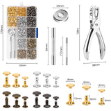 Leather Rivets Tool Metal Stud Set Double Cap Fixing Belt Repair DIY Kit Craft
