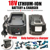 18V Lithium-Ion Li-Ion Battery & Charger Kit Replace For Power Cordless Tool