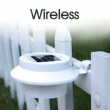 LED Solar Power Wall Fence Gutter Light Sensor Security Garden Porch Yard Lamps