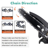 2pcs 6" Chainsaw Chains for 6 inch Mini Cordless Electric Chain Saw Wood Cutter