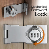 Mechanical Password Lock Hasp – Keyless Combination Cabinet Drawer Door Lock