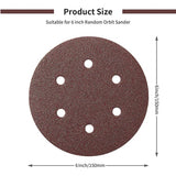 210 X 150MM 6" SANDING PAPER 60 - 240 GRIT MIXED ORBITAL SANDER SANDPAPER