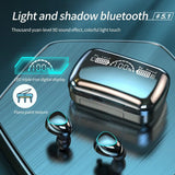 Wireless Bluetooth Earphones Headphones Earbuds Waterproof LED Display w/ Mic