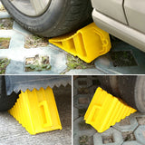2X Multipurpose Wheel Chock Wedges Car Stopper Wheel Alignment Block