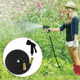 25-100FT Garden Water Hose Flexible Expandable Pipe Car Wash W/ Spray Nozzle Gun