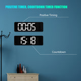 LED Large Big Jumbo Wall Desk Clock Digital Display With Calendar Temperature