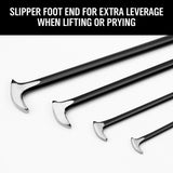 4Pc Solid Pry Bar Set Steel Prying Kit Rolled Heel Prying Pinch Lever Bars