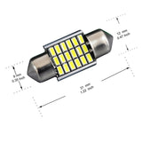 2PCS 31MM 30MM FESTOON 18SMD LED INTERIOR DOME MAP LIGHT BULB GLOBE 12V CAR 4WD