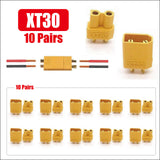 10 Pairs XT30 XT60 XT90 Male Female Bullet Connector Plug for Lipo Battery DF
