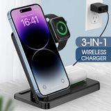 3 In 1 Wireless Charger Fast Charge For 15W Phone Charging Stand/Dock Compatible