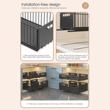 2-Pack Foldable Pull Out Cabinet Organizer, Slide-Out Drawers with Nano Adhesive