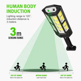 Motion Sensor Solar Powered Lights 3 Modes Household Wall Security Lights