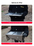 Portable Camping BBQ Grill 3 Height Adjustable Stainless Steel Folding