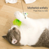 Cat Play Toy Simulation Birds Teaser Wand Interactive Stick with Suction Cup