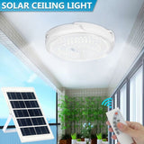 Solar Powered 24/28/32cm LED Ceiling Light Bedroom Garden Garage Shed Tent Lamp