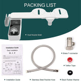 Foldable Dual Nozzle Seat Bidet Attachment for Enhanced Cleaning Unisex
