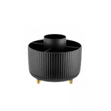 360°Rotating Makeup Brush Storage Box Portable Desktop Cosmetic Organizer
