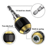 60mm Self-locking Drill Bit Holder 1/4 Inch Hex Shank Drill Bit Extension Holder