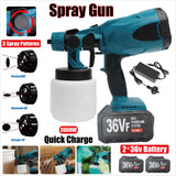 Cordless High Pressure Spray Gun Airless Paint Sprayer For 36V Battery