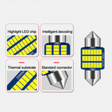 2X 31MM FESTOON 36SMD LED INTERIOR DOME MAP LIGHT BULB GLOBE 12V CAR 4WD