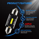 31MM FESTOON LED 4x INTERIOR DOME MAP LIGHT BULB GLOBE 12V CAR 4WD CSP ErrorFree
