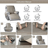 100% Waterproof Recliner Chair Cover with Non Slip Strap Slip Cover for Recliner